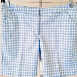 CALLAWAY Women’s Opti-Dri Bermuda Golf Shorts,  Blue and White Gingham.  Sz 6